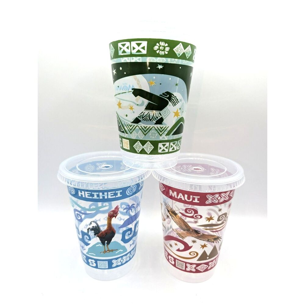 Disney Moana 2 (set of 3) Subway Limited Edition Pink/Blue/Green New w Lids